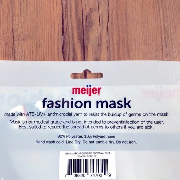 3/$10 NEW Abominable Snowman Mask Gray Men’s ATB-UV+ - Picture 6 of 11